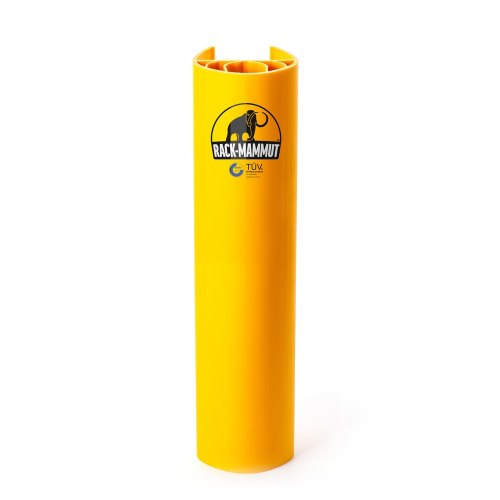 Immagine del prodotto: A.M.P.E.R.E. Protezione antiurto per scaffali Rack Mammut®, in materiale plastico, giallo traffico, modello L, dimensioni interne AxP 600 x 110-113 mm