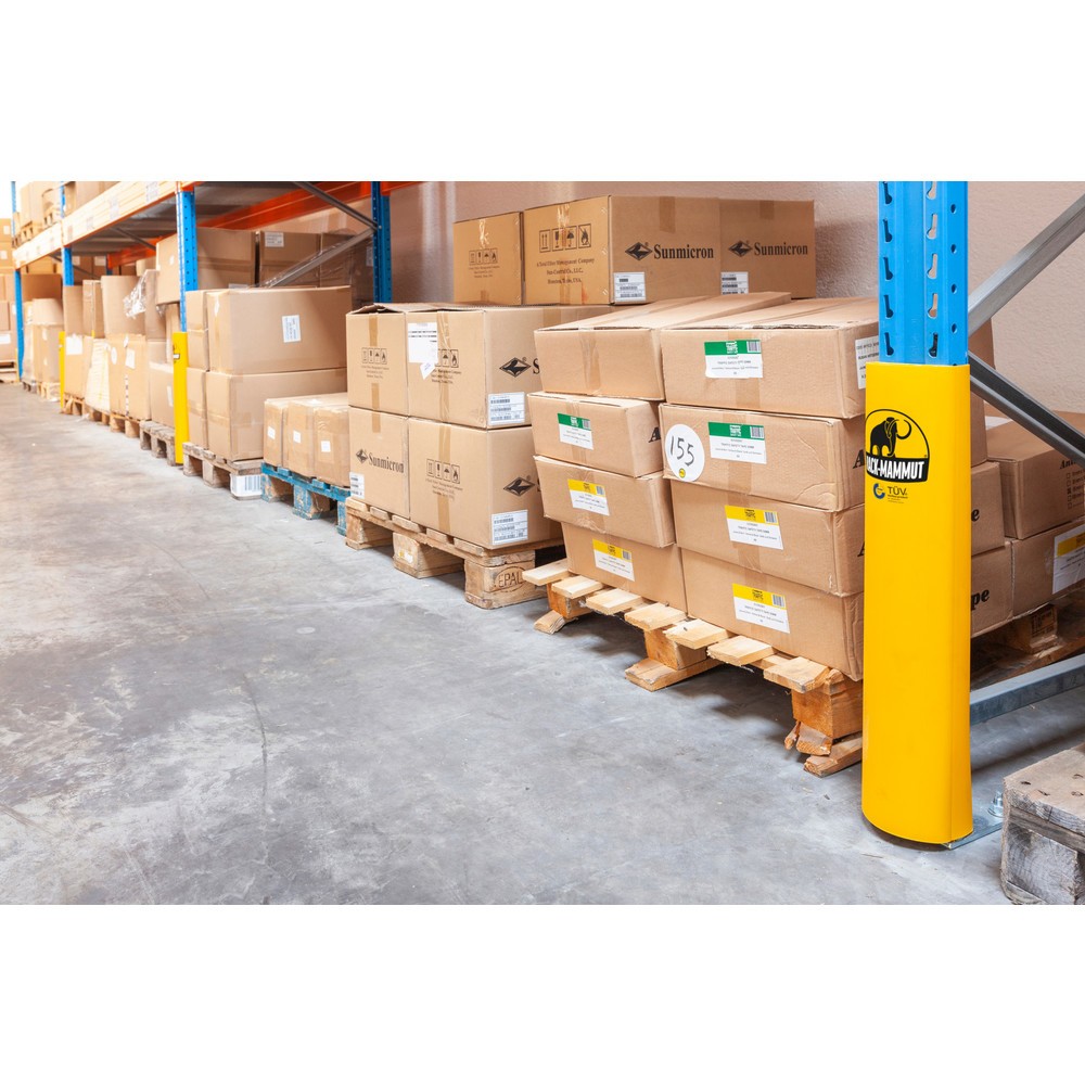 Immagine del prodotto n. 3: A.M.P.E.R.E. Protezione antiurto per scaffali Rack Mammut®, in materiale plastico, giallo traffico, modello L, dimensioni interne AxP 600 x 110-113 mm