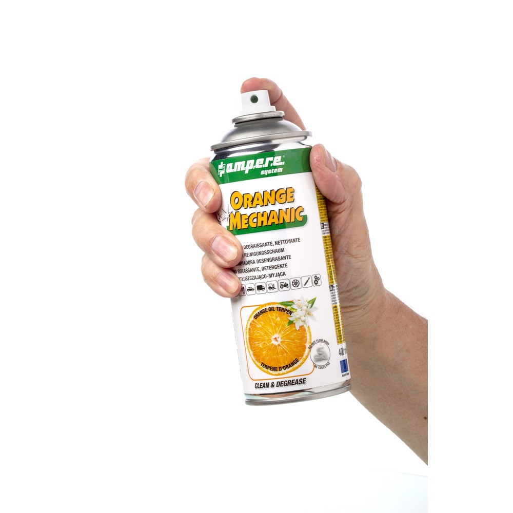 Immagine del prodotto n. 4: A.M.P.E.R.E. Schiuma detergente Orange Mechanic, sgrassante, 400 ml, 12 pz/SU