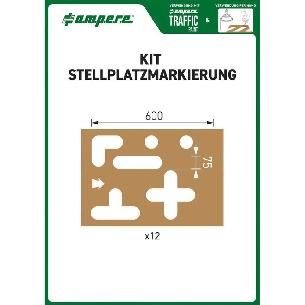 Immagine del prodotto: A.M.P.E.R.E. Set stencil per delimitazione parcheggi