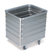 Carrello a cassone in alluminio Gmöhling con parete piena, volume 229 litri