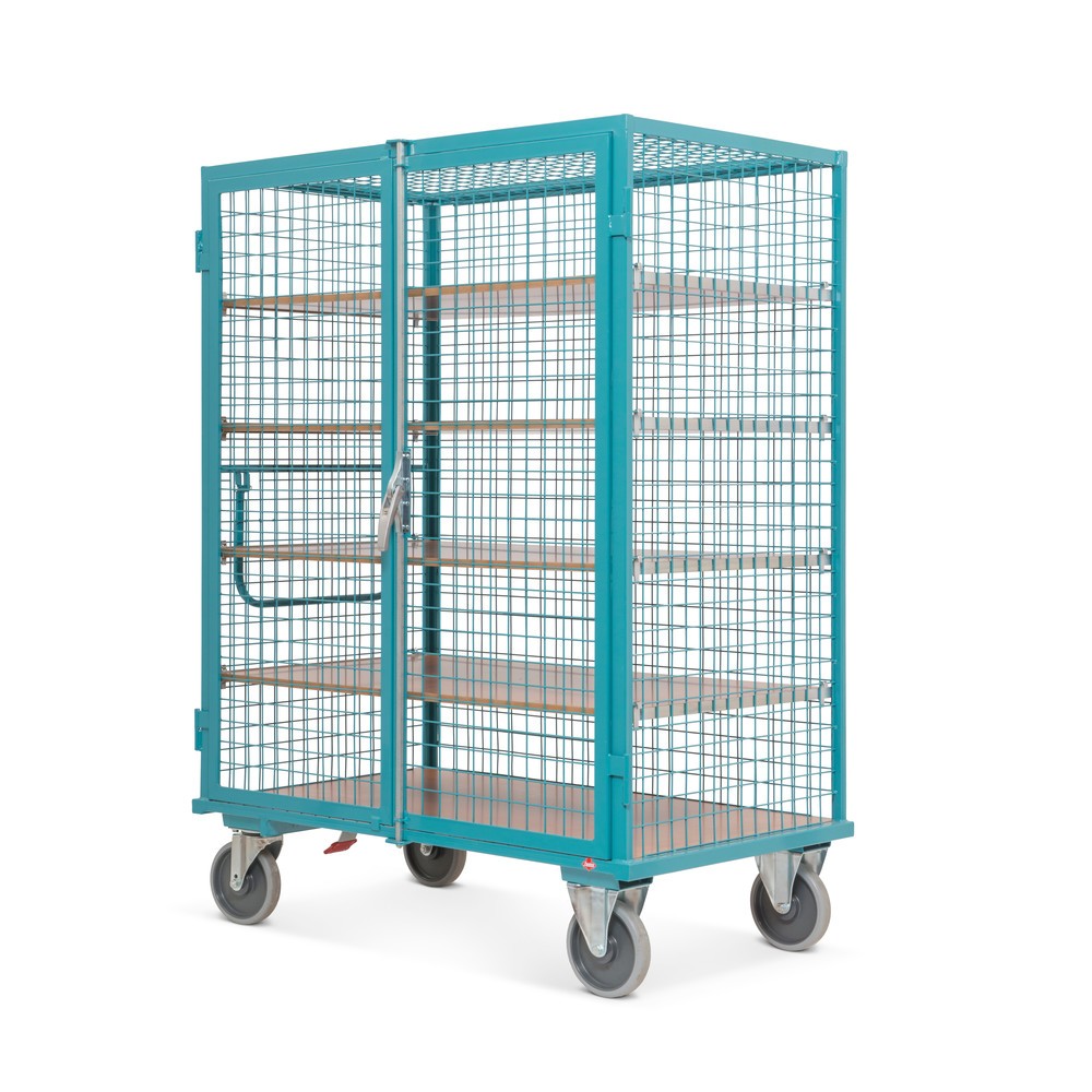 Immagine del prodotto n. 4: Ameise® Carrello per armadio, pareti in rete, blu turchese, AxLxP 1.800 x 1,115 x 810 mm
