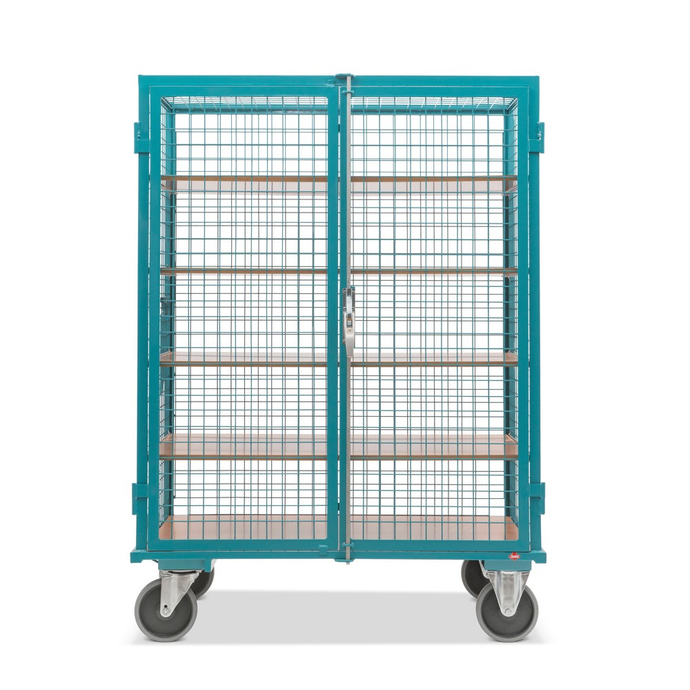 Immagine del prodotto n. 6: Ameise® Carrello per armadio, pareti in rete, blu turchese, AxLxP 1.800 x 1,115 x 810 mm