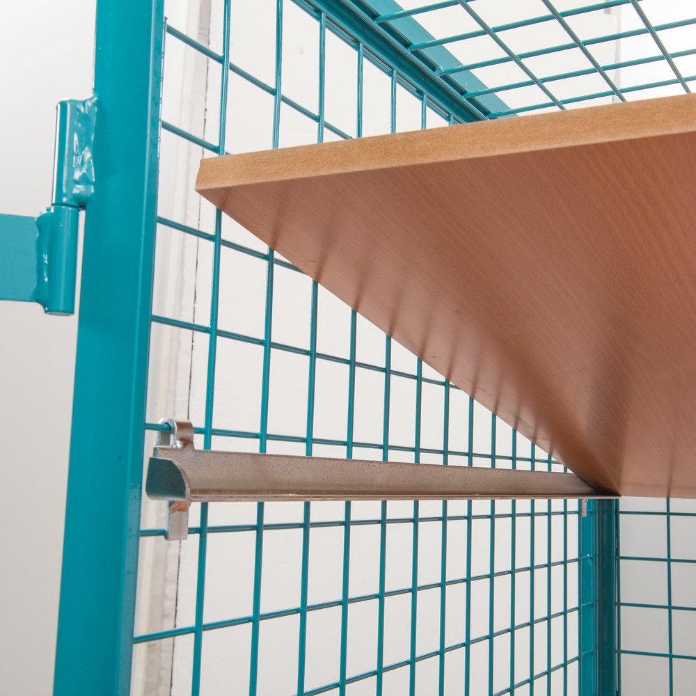 Immagine del prodotto n. 7: Ameise® Carrello per armadio, pareti in rete, blu turchese, AxLxP 1.800 x 1,115 x 810 mm
