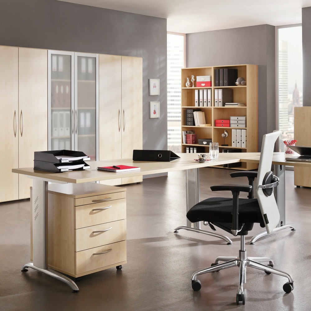 Immagine del prodotto: Contenitore su ruote Akzent per raccoglitori sospesi, HxLxP 590 x 428 x 580 mm, faggio