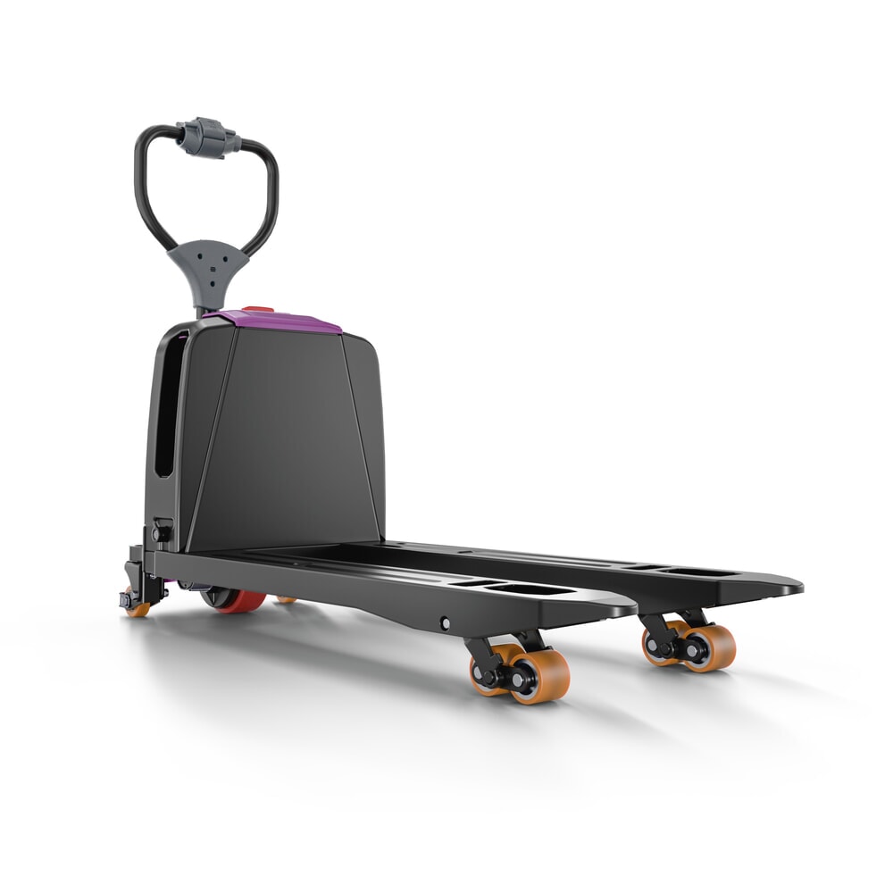 Immagine del prodotto n. 7: AntOn di Jungheinrich transpallet elettrico PTL 1.5 con ruote di supporto, extra largo per pallet speciali, portata 1.500 kg, lunghezza forche 1.150 mm