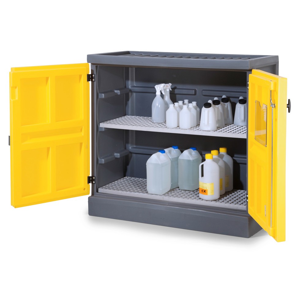 Immagine del prodotto: Armadio di sicurezza in PE, AxLxP 1.130 x 1.225 x 640 mm, 2 griglie in acciaio inox