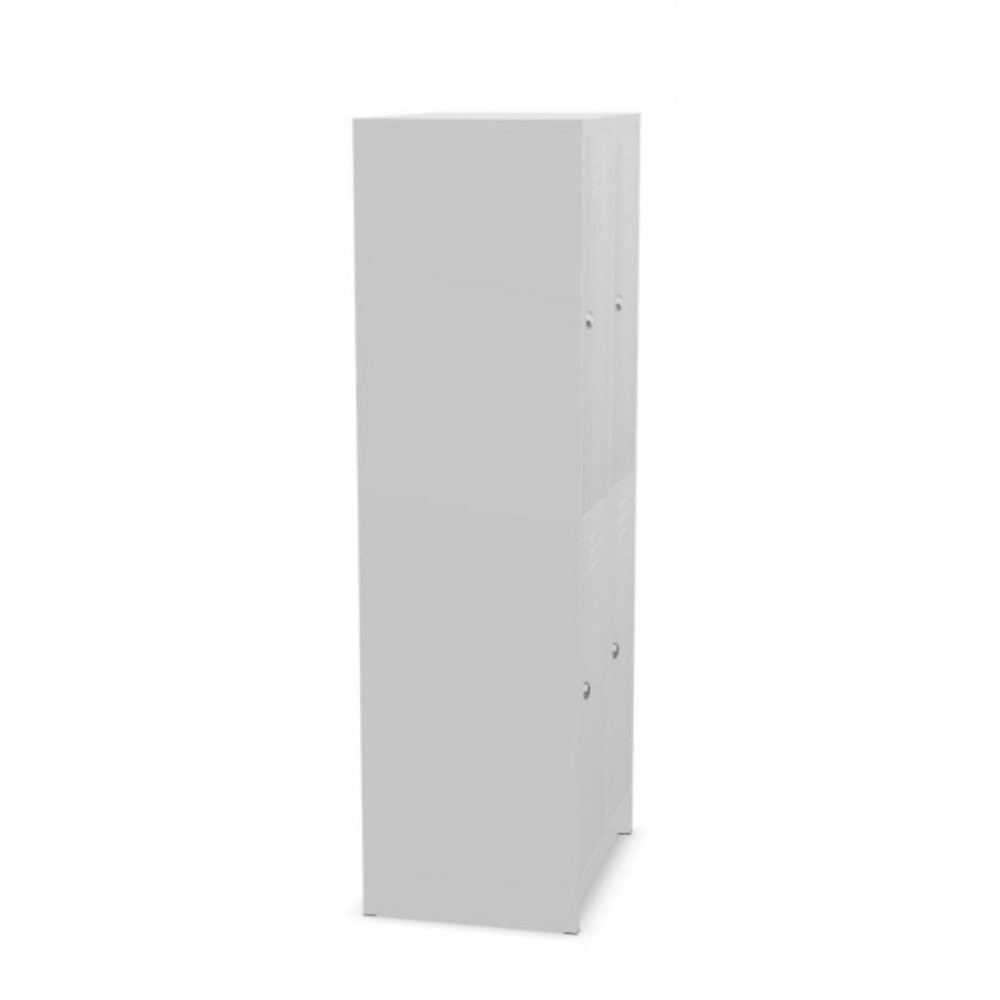 Immagine del prodotto n. 5: Armadietto spogliatoio con panca HEMMDAL HG-SB-2, chiusura a chiavistello, a 2 livelli, 4 vani, AxLxP 1.800 x 600 x 500 mm, grigio chiaro