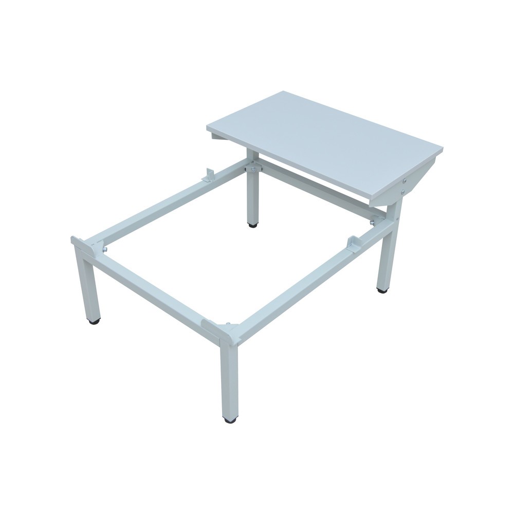 Immagine del prodotto n. 6: Armadietto spogliatoio con panca HEMMDAL HG-SB-2, chiusura a chiavistello, a 2 livelli, 4 vani, AxLxP 1.800 x 600 x 500 mm, grigio chiaro