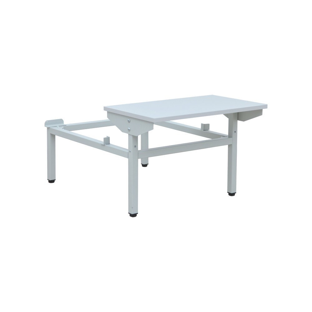 Immagine del prodotto n. 9: Armadietto spogliatoio con panca HEMMDAL HG-SB-2, chiusura a chiavistello, a 2 livelli, 4 vani, AxLxP 1.800 x 600 x 500 mm, grigio chiaro