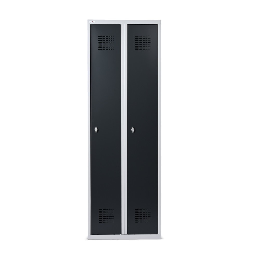 Immagine del prodotto n. 3: Armadietto Steinbock®, a pavimento, 2 scomparti, chiusura a chiavistello, AxLxP 1.800 x 600 x 500 mm, grigio chiaro/grigio antracite