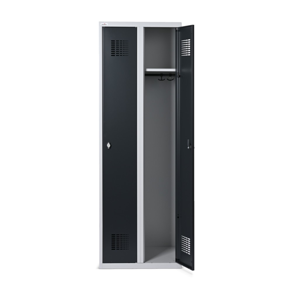 Immagine del prodotto n. 4: Armadietto Steinbock®, a pavimento, 2 scomparti, chiusura a chiavistello, AxLxP 1.800 x 600 x 500 mm, grigio chiaro/grigio antracite