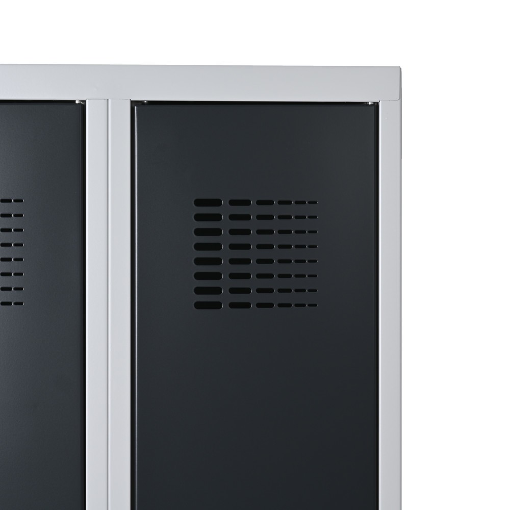 Immagine del prodotto n. 2: Armadietto Steinbock®, a pavimento, 2 scomparti, serratura a cilindro, AxLxP 1.800 x 600 x 500 mm, grigio chiaro/grigio antracite