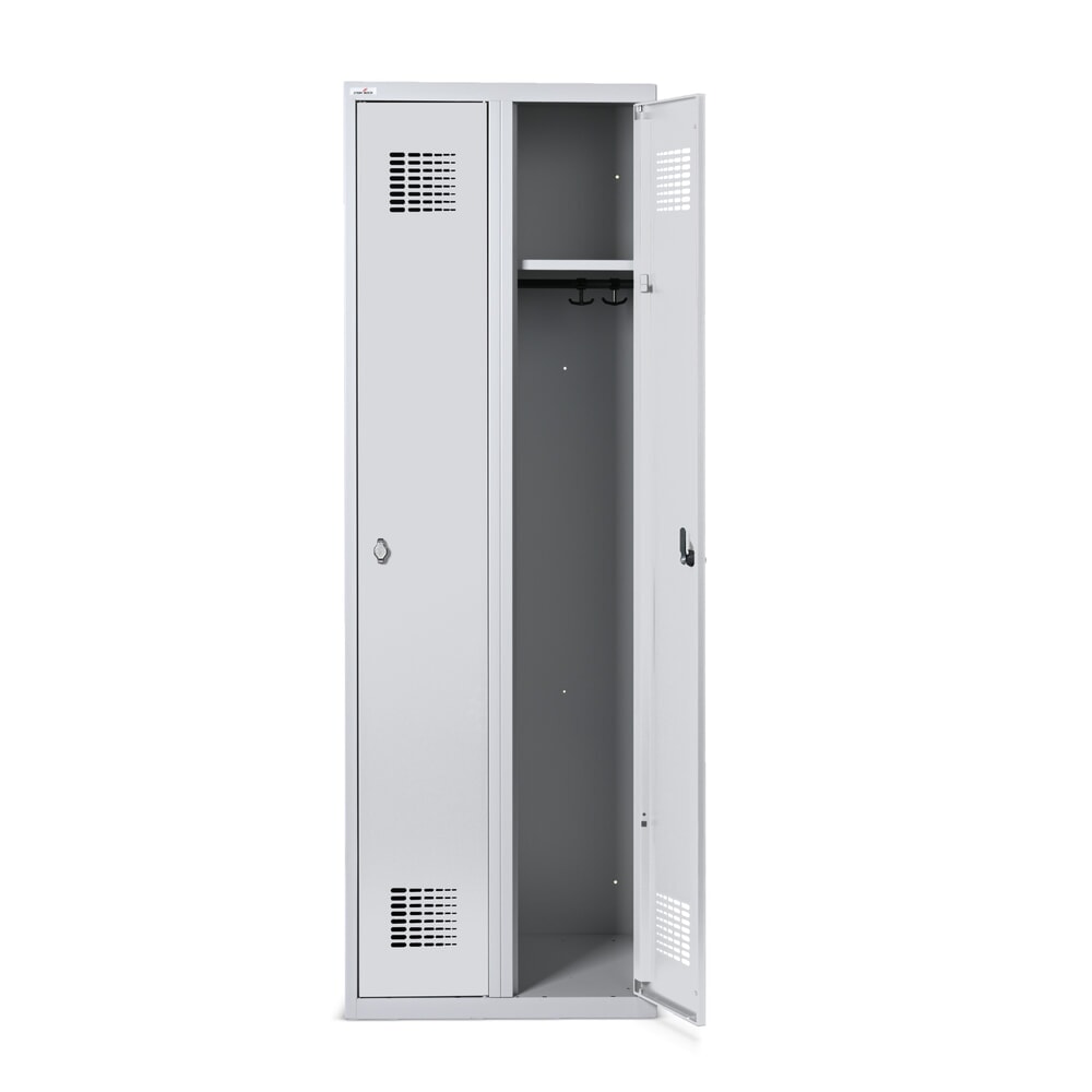 Immagine del prodotto n. 4: Armadietto Steinbock®, a pavimento, 2 scomparti, chiusura a chiavistello, AxLxP 1.800 x 600 x 500 mm, grigio chiaro/grigio antracite