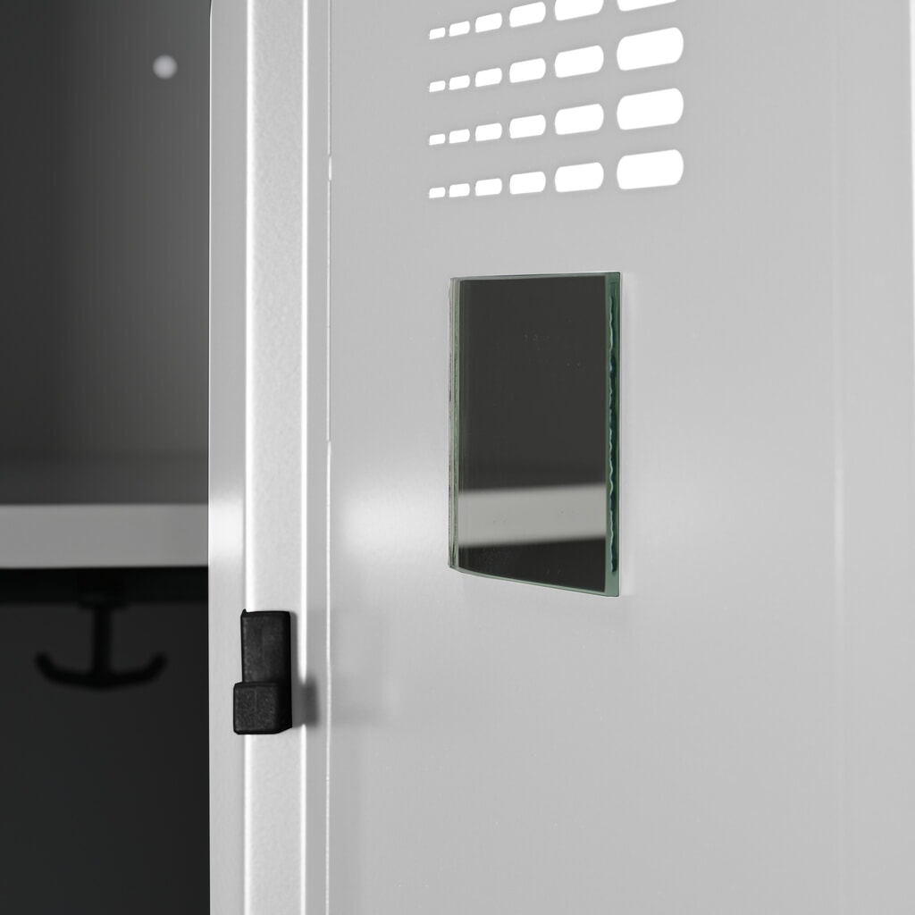 Immagine del prodotto n. 3: Steinbock® armadietto doppio, 1 scomparto, chiusura a chiavistello, AxLxP 1.800 x 600 x 500 mm, grigio chiaro/grigio chiaro