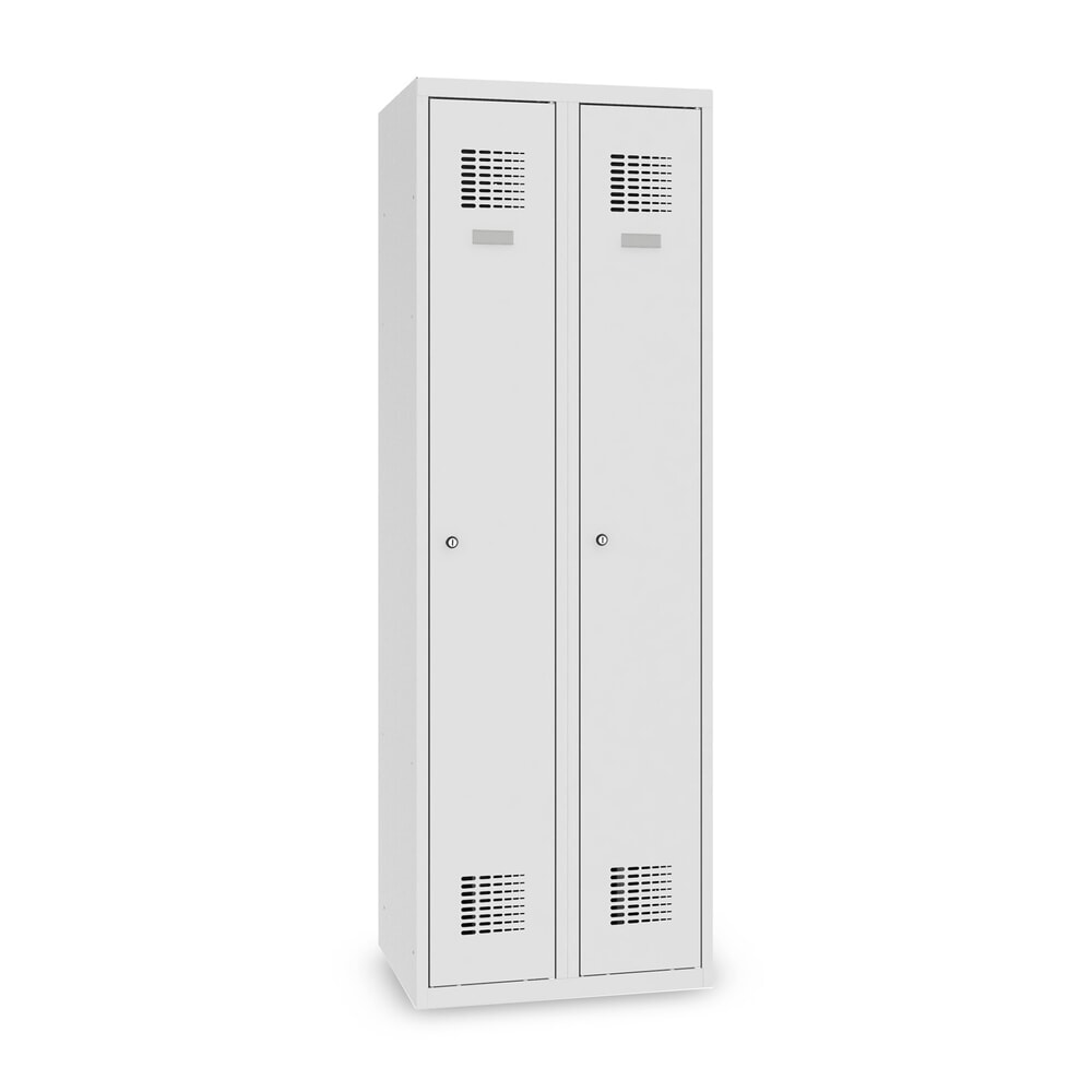 Immagine del prodotto: Armadietto Steinbock®, a pavimento, 2 scomparti, serratura a cilindro, AxLxP 1.800 x 600 x 500 mm, grigio chiaro/grigio antracite