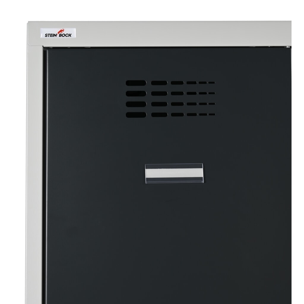 Immagine del prodotto n. 3: Armadietto Steinbock®, a pavimento, a 2 livelli, 4 scomparti, chiusura a chiavistello, AxLxP 1.800 x 600 x 500 mm, grigio chiaro/grigio antracite