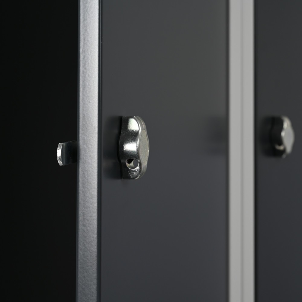 Immagine del prodotto n. 4: Armadietto Steinbock®, a pavimento, a 2 livelli, 6 scomparti, chiusura a chiavistello, AxLxP 1.800 x 900 x 500 mm, grigio chiaro/grigio antracite