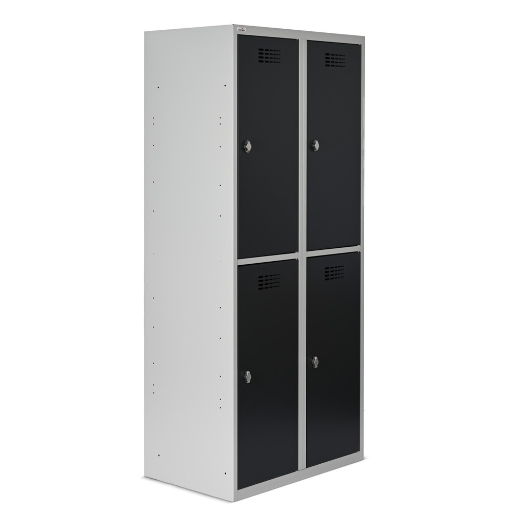Immagine del prodotto n. 11: Armadietto Steinbock®, a pavimento, a 2 livelli, 4 scomparti, chiusura a chiavistello, AxLxP 1.800 x 800 x 500 mm, grigio chiaro/grigio antracite