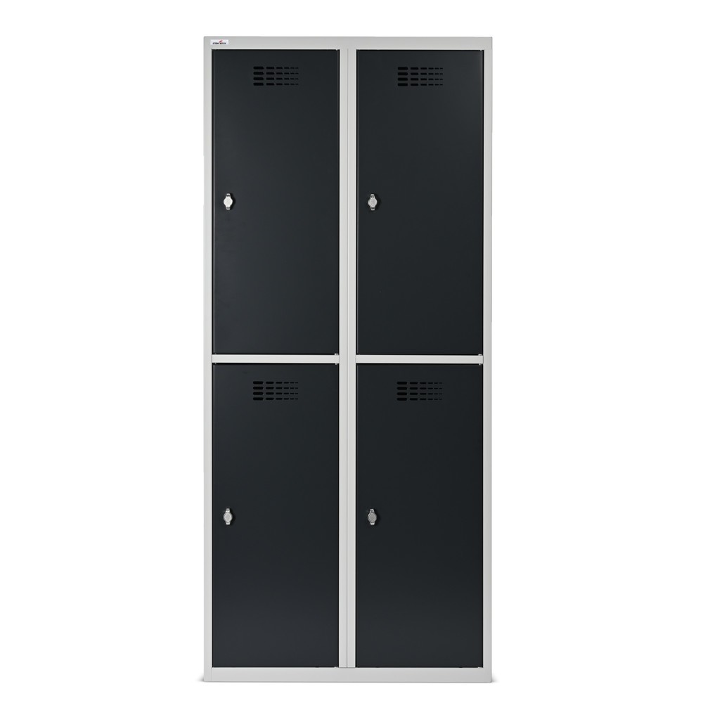 Immagine del prodotto n. 13: Armadietto Steinbock®, a pavimento, a 2 livelli, 4 scomparti, chiusura a chiavistello, AxLxP 1.800 x 800 x 500 mm, grigio chiaro/grigio antracite