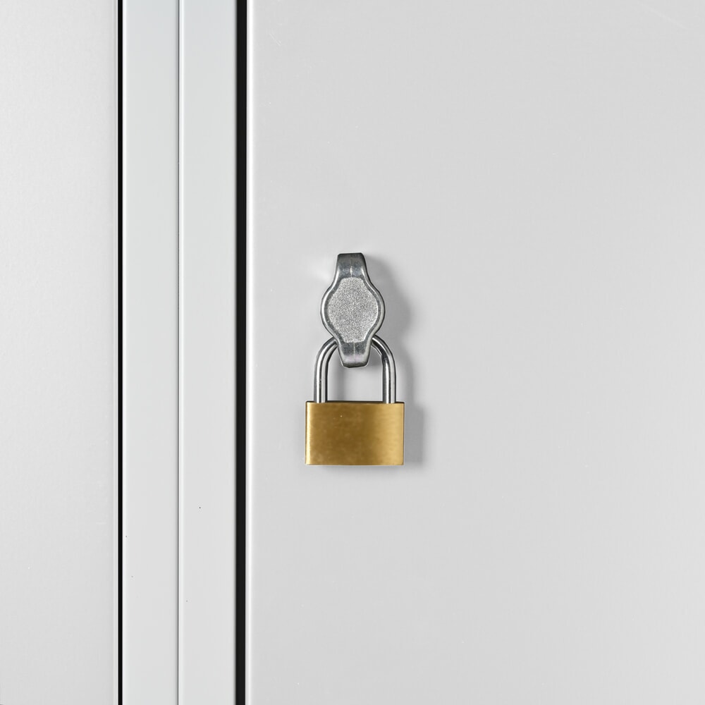 Immagine del prodotto n. 6: Armadietto Steinbock®, a pavimento, 2 scomparti, chiusura a chiavistello, AxLxP 1.800 x 600 x 500 mm, grigio chiaro/grigio antracite