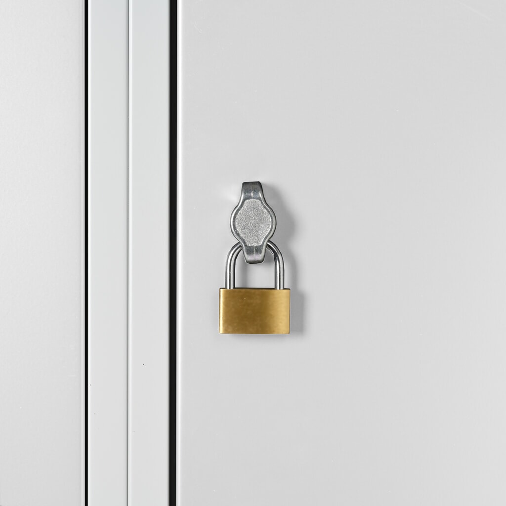 Steinbock® armadietto doppio, 1 scomparto, chiusura a chiavistello, AxLxP 1.800 x 600 x 500 mm, grigio chiaro/grigio chiaro Immagine del prodotto n. 2: Steinbock® armadietto doppio, 1 scomparto, chiusura a chiavistello, AxLxP 1.800 x 600 x 500 mm, grigio chiaro/grigio chiaro