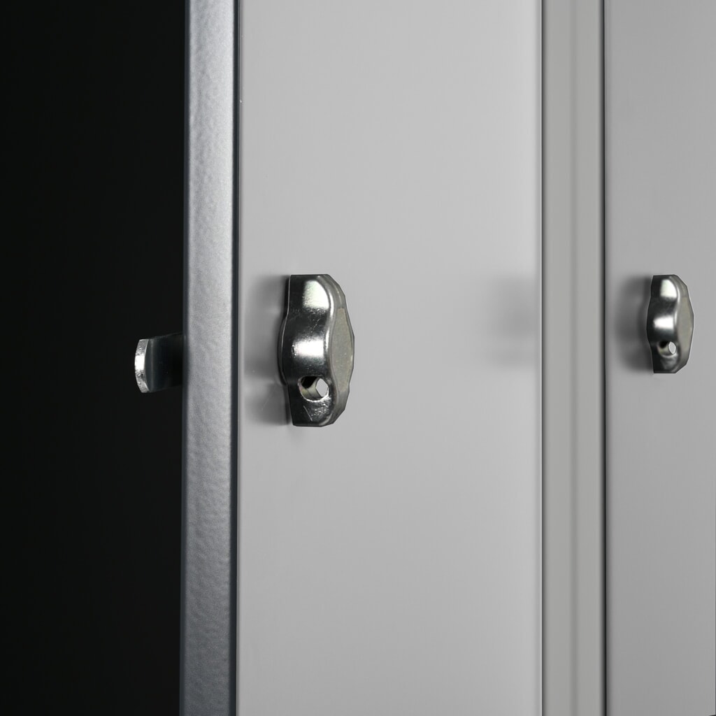Immagine del prodotto n. 4: Steinbock® armadietto doppio, 1 scomparto, chiusura a chiavistello, AxLxP 1.800 x 600 x 500 mm, grigio chiaro/grigio chiaro