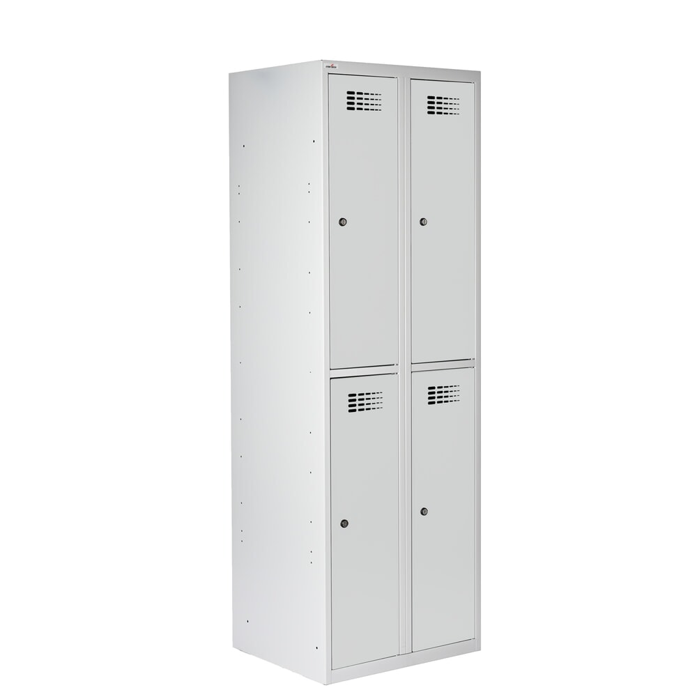 Immagine del prodotto n. 6: Armadietto Steinbock®, a pavimento, a 2 livelli, 4 scomparti, serratura a cilindro, AxLxP 1.800 x 600 x 500 mm, grigio chiaro/grigio antracite