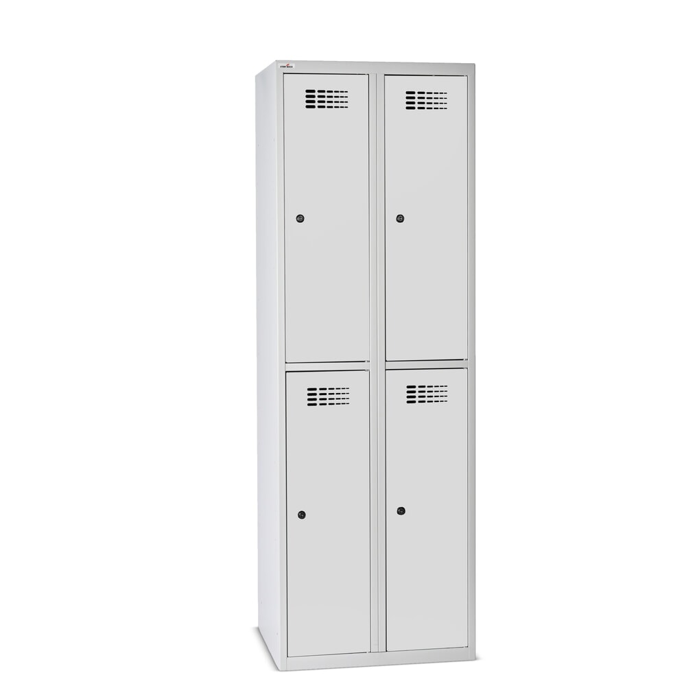 Immagine del prodotto n. 1: Armadietto Steinbock®, a pavimento, a 2 livelli, 4 scomparti, serratura a cilindro, AxLxP 1.800 x 600 x 500 mm, grigio chiaro/grigio antracite