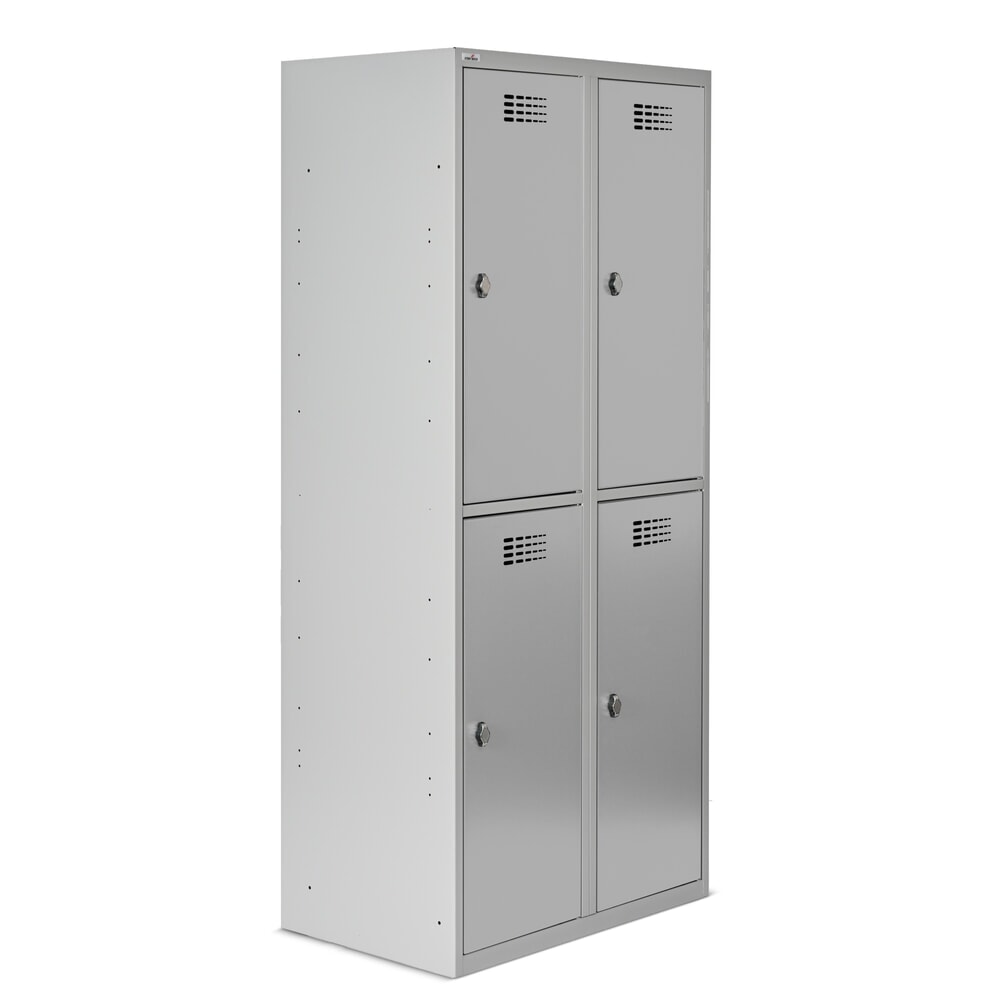 Immagine del prodotto n. 6: Armadietto Steinbock®, a pavimento, a 2 livelli, 4 scomparti, chiusura a chiavistello, AxLxP 1.800 x 800 x 500 mm, grigio chiaro/grigio antracite