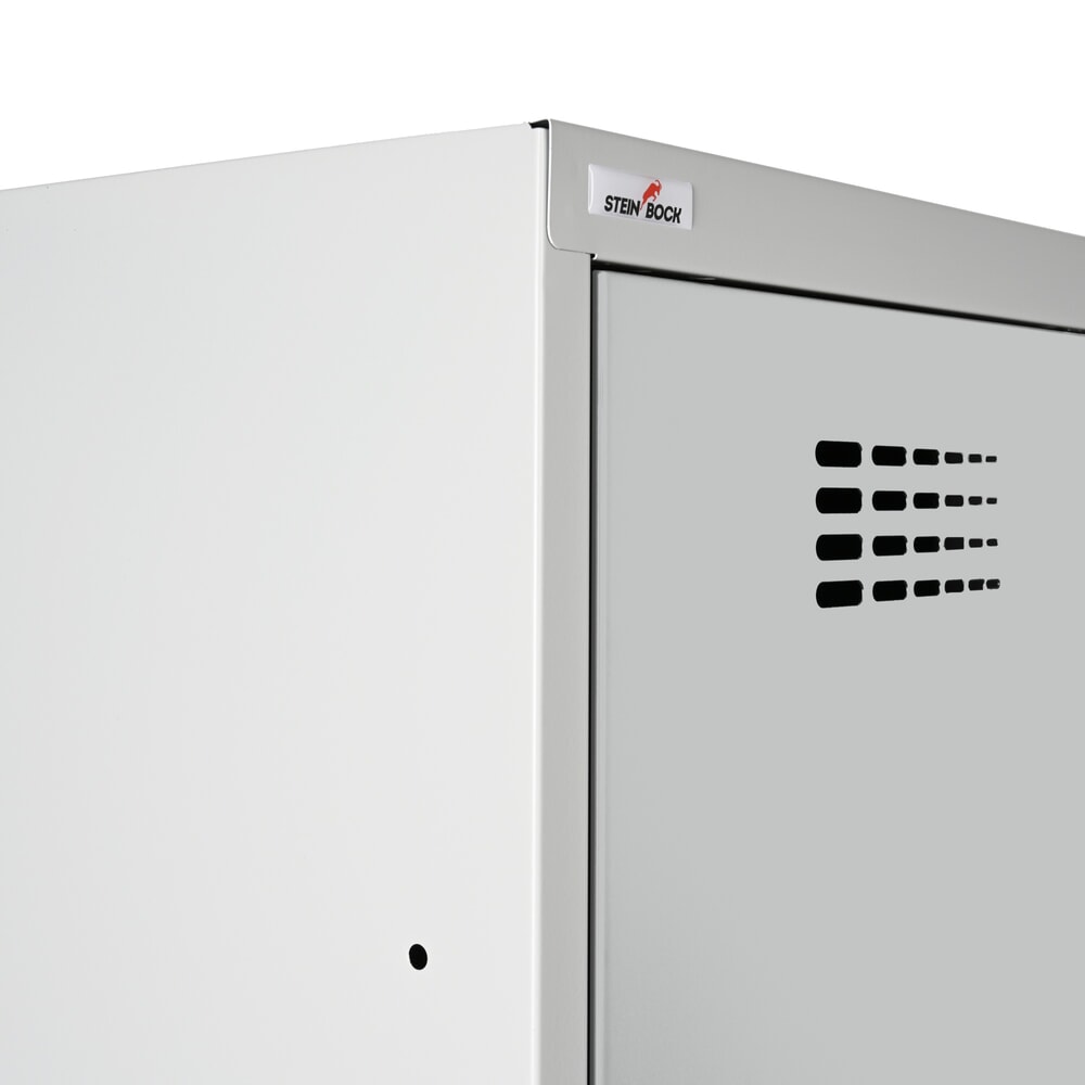 Immagine del prodotto n. 6: Armadietto Steinbock®, a pavimento, a 2 livelli, 6 scomparti, chiusura a chiavistello, AxLxP 1.800 x 900 x 500 mm, grigio chiaro/grigio antracite