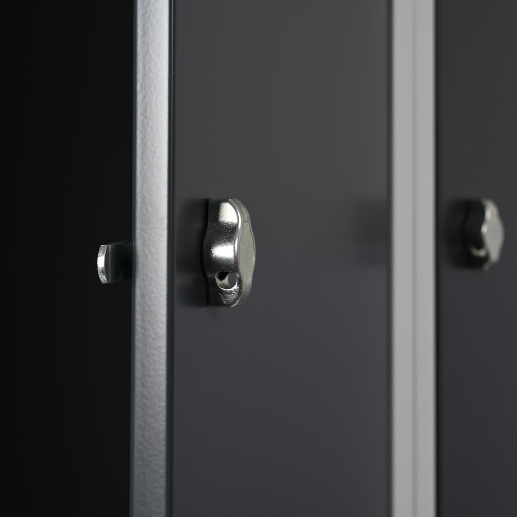 Immagine del prodotto n. 7: Armadietto Steinbock®, a pavimento, 2 scomparti, chiusura a chiavistello, AxLxP 1.800 x 600 x 500 mm, grigio chiaro/grigio antracite