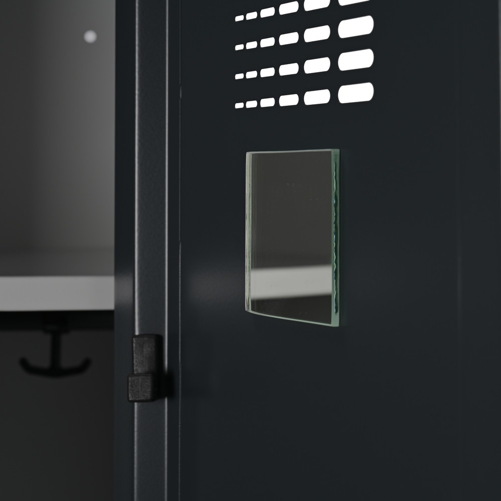 Immagine del prodotto n. 2: Armadietto doppio Steinbock®, a pavimento, 3 scomparti, divisorio centrale, serratura a cilindro, AxLxP 1.800 x 1200 x 500 mm, grigio chiaro/grigio antracite