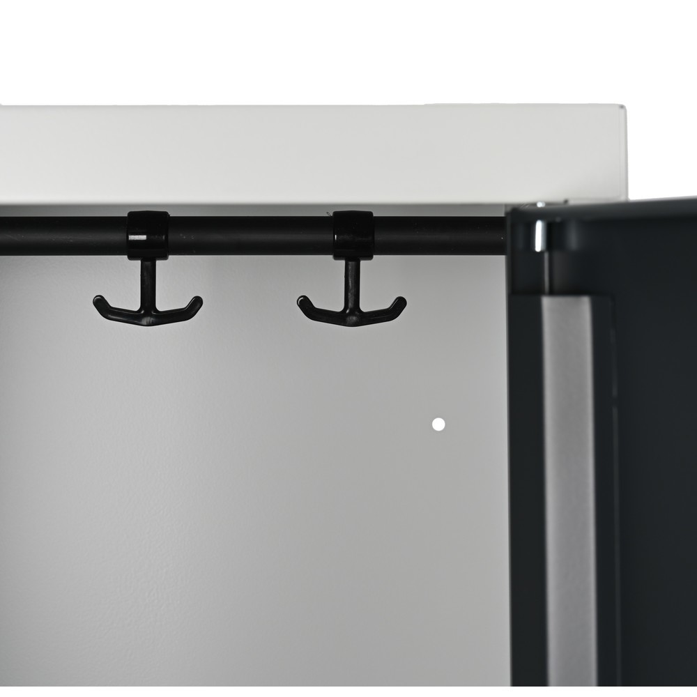 Immagine del prodotto n. 5: Armadietto doppio Steinbock®, a pavimento, 3 scomparti, divisorio centrale, serratura a cilindro, AxLxP 1.800 x 1200 x 500 mm, grigio chiaro/grigio antracite
