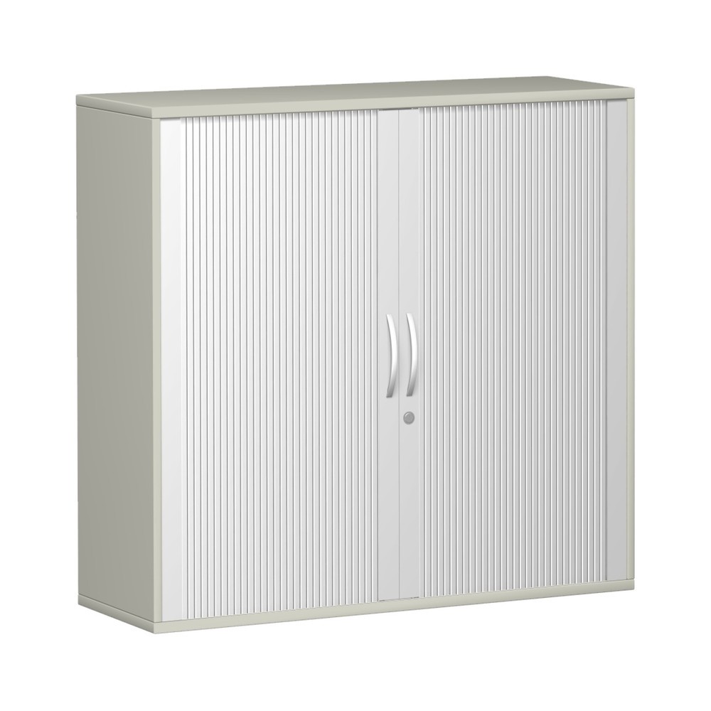 Immagine del prodotto: Armadio a serranda Profi, 3 ripiani per registratori, larghezza 1.200 mm, grigio chiaro