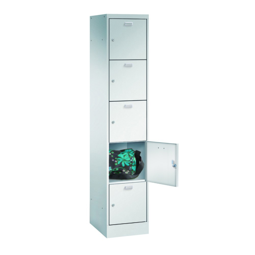 Immagine del prodotto: Armadio ad ante PAVOY, 5 scomparti, serratura a cilindro, HxLxP 1.950 x 400 x 500 mm, larghezza scomparti 400 mm