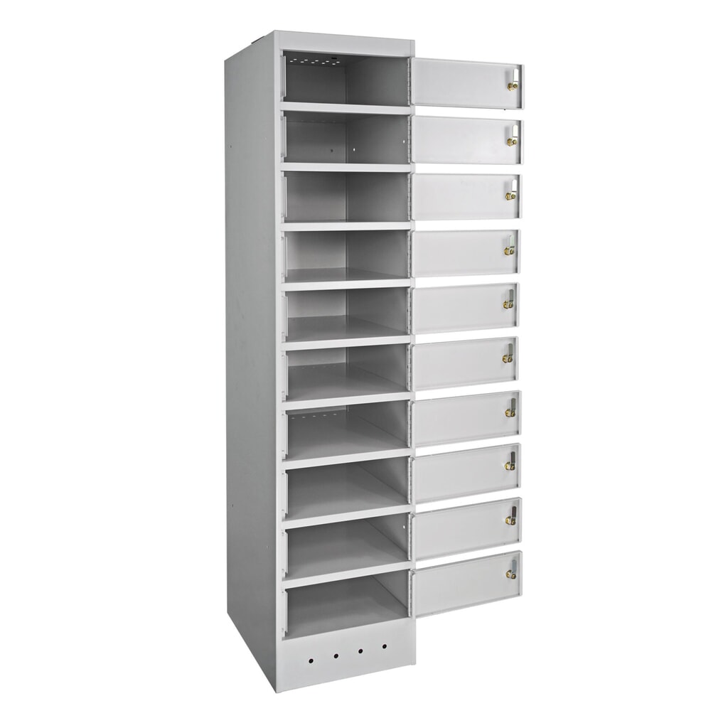 Immagine del prodotto n. 2: Armadio ad ante per laptop, HxLxP 1.800 x 400 x 500 mm, 10 scomparti incl. alimentatore