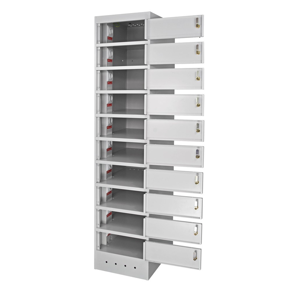 Immagine del prodotto n. 3: Armadio ad ante per laptop, HxLxP 1.800 x 400 x 500 mm, 10 scomparti incl. alimentatore