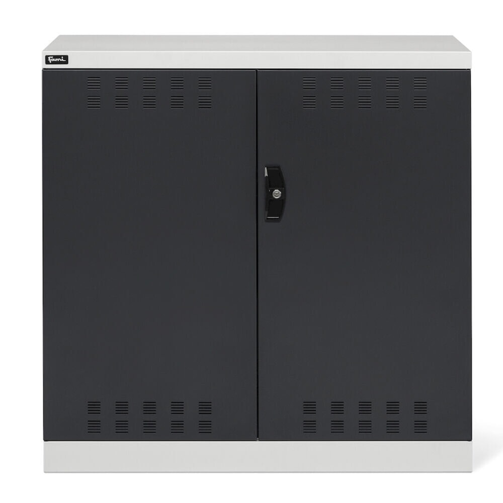 Immagine del prodotto n. 2: Armadio con ante a battente Fami PERFOM, 2 ripiani, ante a battente forate, AxLxP 1.000 x 1.023 x 555 mm, grigio chiaro, antracite