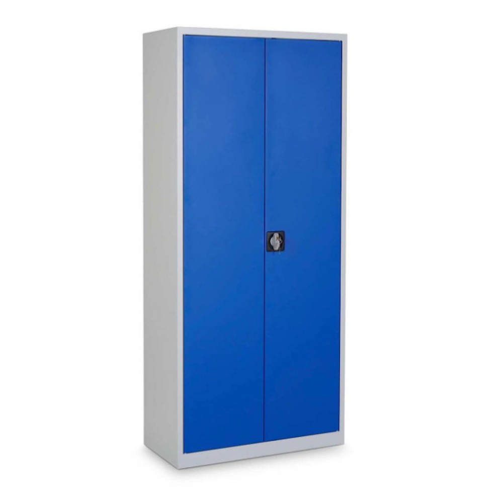 Immagine del prodotto: Armadio con ante a battente HEMMDAL HF-ST, 5 ripiani per raccoglitori, AxLxP 1.950 x 920 x 420 mm, ripiani zincati, grigio chiaro/blu genziana