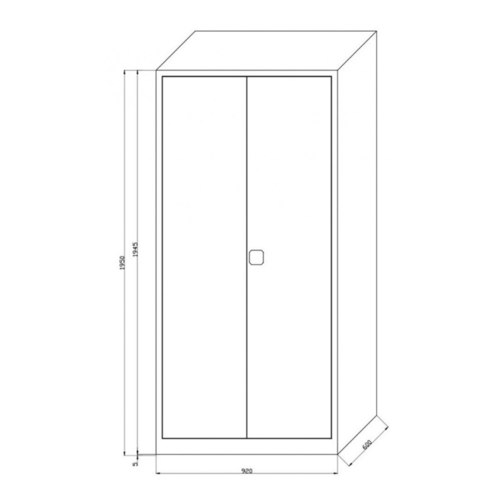 Immagine del prodotto n. 2: Armadio in acciaio HEMMDAL HS-XBT, 5 ripiani per raccoglitori, AxLxP 1.950 x 1.200 x 500 mm, ripiani verniciati a polvere, grigio chiaro/blu genziana
