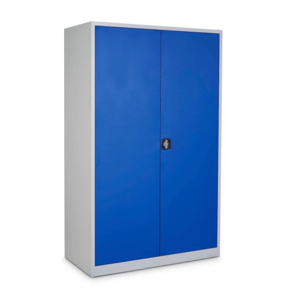 Immagine del prodotto: Armadio per officina HEMMDAL HW-XBT, serratura di sicurezza a cilindro, AxLxP 1.950 x 1.200 x 600 mm, grigio chiaro/blu genziana