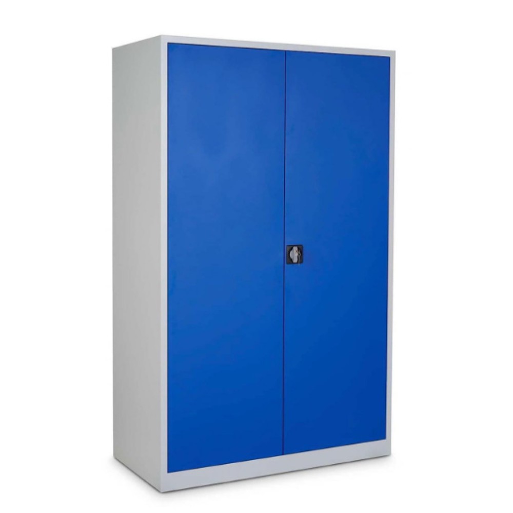 Immagine del prodotto n. 1: Armadio con ante a battente HEMMDAL HF-ST, 5 ripiani per raccoglitori, AxLxP 1.950 x 1.200 x 420 mm, ripiani verniciati a polvere, grigio chiaro/blu genziana