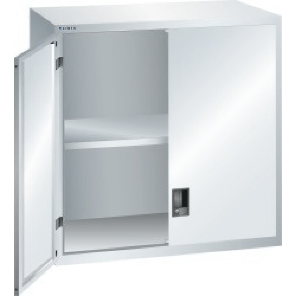 Immagine del prodotto: Armadio con ante battenti rialzato per cassettiera LISTA, HxLxP 1.000 x 1.023 x 725 mm, grigio chiaro