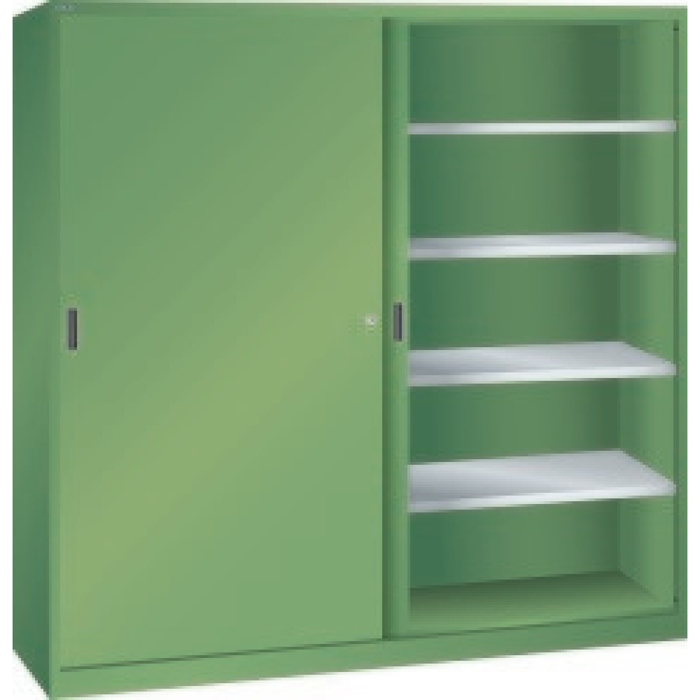 Immagine del prodotto: Armadio con ante scorrevoli, extra largo, HxLxP 1.950 x 2.000 x 500 mm, Verde reseda, Verde reseda
