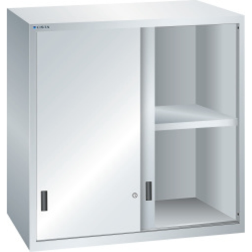 Armadio con ante scorrevoli rialzato per armadio da ufficio LISTA, AxLxP 1.000 x 1.023 x 725 mm, grigio chiaro Immagine del prodotto: Armadio con ante scorrevoli rialzato per armadio da ufficio LISTA, AxLxP 1.000 x 1.023 x 725 mm, grigio chiaro