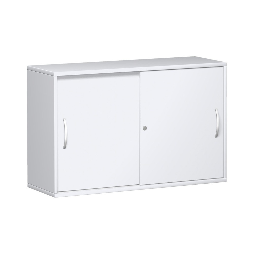 Immagine del prodotto: Armadio con ante scorrevoli Profi, 2 ripiani per registratori, larghezza 1.200 mm, bianco