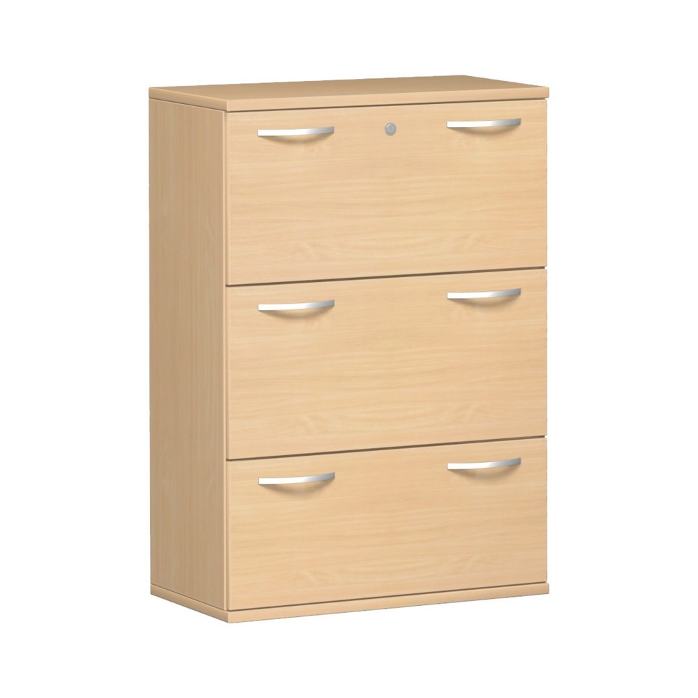 Immagine del prodotto: Armadio con sistema di archiviazione a sospensione Profi, 2 guide, 3 cassetti, faggio