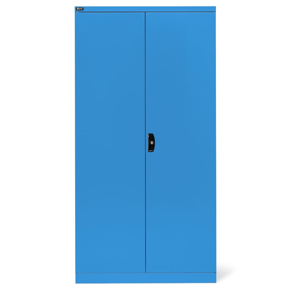 Immagine del prodotto n. 2: Armadio da officina Fami PERFOM, 4 ripiani forati, 3 cassetti, piastre forate per anta, contenitori a bocca di lupo, AxLxP 2.000 x 1.023 x 726 mm, azzurro
