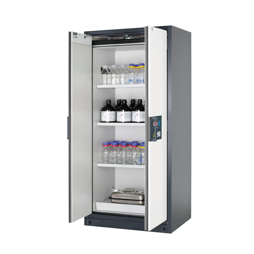 Immagine del prodotto: Armadio di sicurezza asecos® Q-PEGASUS/Tipo 90, 3 ripiani, AxLxP 1.953 x 893 x 615 mm, bianco puro